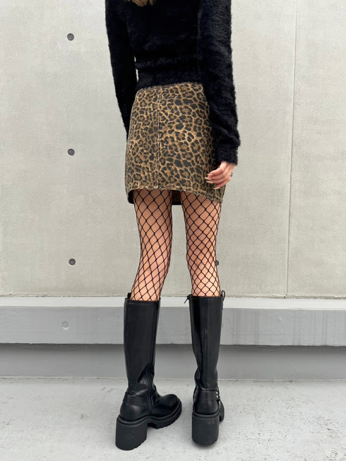 レオパード柄ミニスカート